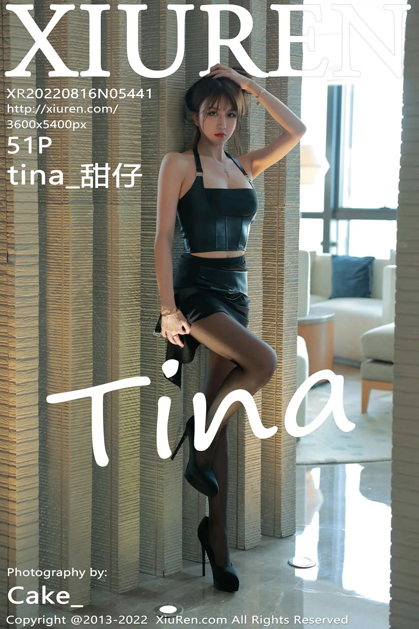 [XiuRen秀人网]No.5441_模特tina_甜仔香格里拉旅拍性感黑色皮质套装配开档黑丝诱惑写真51P-秀人网 - XiuRen.Space